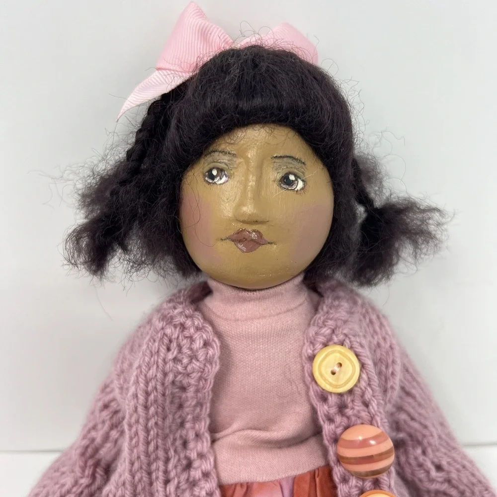 Rare Elaine Lim Hand Made Doll soft Body Hand processed Mohair Hair Gift Toy